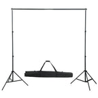VidaXL Fotostudioset met lampen, paraplu's, achtergrond en reflector
