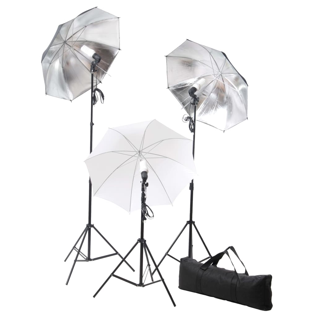 Vidaxl fotostudioset met lampen, paraplu's, achtergrond en reflector