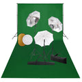 Vidaxl fotostudioset met lampen, paraplu's, achtergrond en reflector