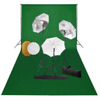 Vidaxl fotostudioset met lampen, paraplu's, achtergrond en reflector