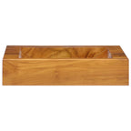 Vidaxl wastafel 50x35x10 cm massief teakhout