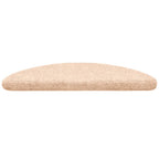 Vidaxl trapmatten zelfklevend 5 stuks 56x17x3 cm lichtbruin halfrond