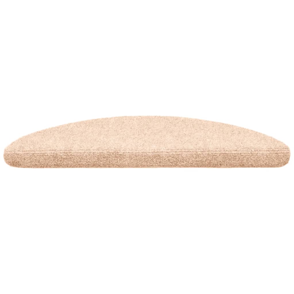 Vidaxl trapmatten zelfklevend 5 stuks 56x17x3 cm lichtbruin halfrond