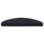 Vidaxl trapmatten zelfklevend 10 stuks 56x17x3 cm zwart halfrond