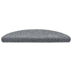 Vidaxl trapmatten zelfklevend 5 stuks 56x17x3 cm lichtgrijs halfrond