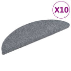 Vidaxl trapmatten zelfklevend 10 st 56x17x3 cm naaldvilt lichtgrijs
