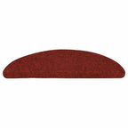 Vidaxl trapmatten zelfklevend 5 stuks 56x17x3 cm bordeaux rood halfrond