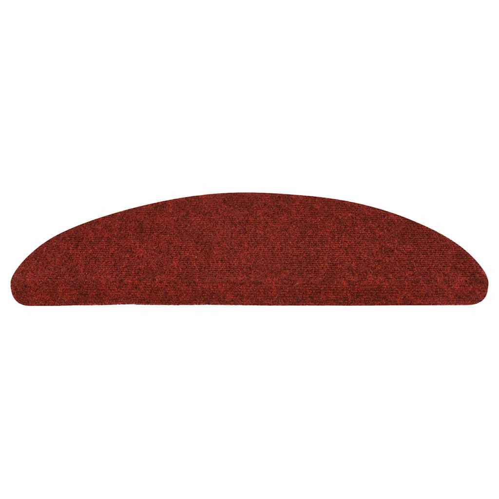 Vidaxl trapmatten zelfklevend 5 stuks 56x17x3 cm bordeaux rood halfrond