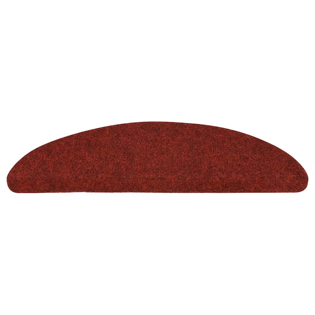Vidaxl trapmatten zelfklevend 10 st 56x17x3 cm bordeaux rood halfrond