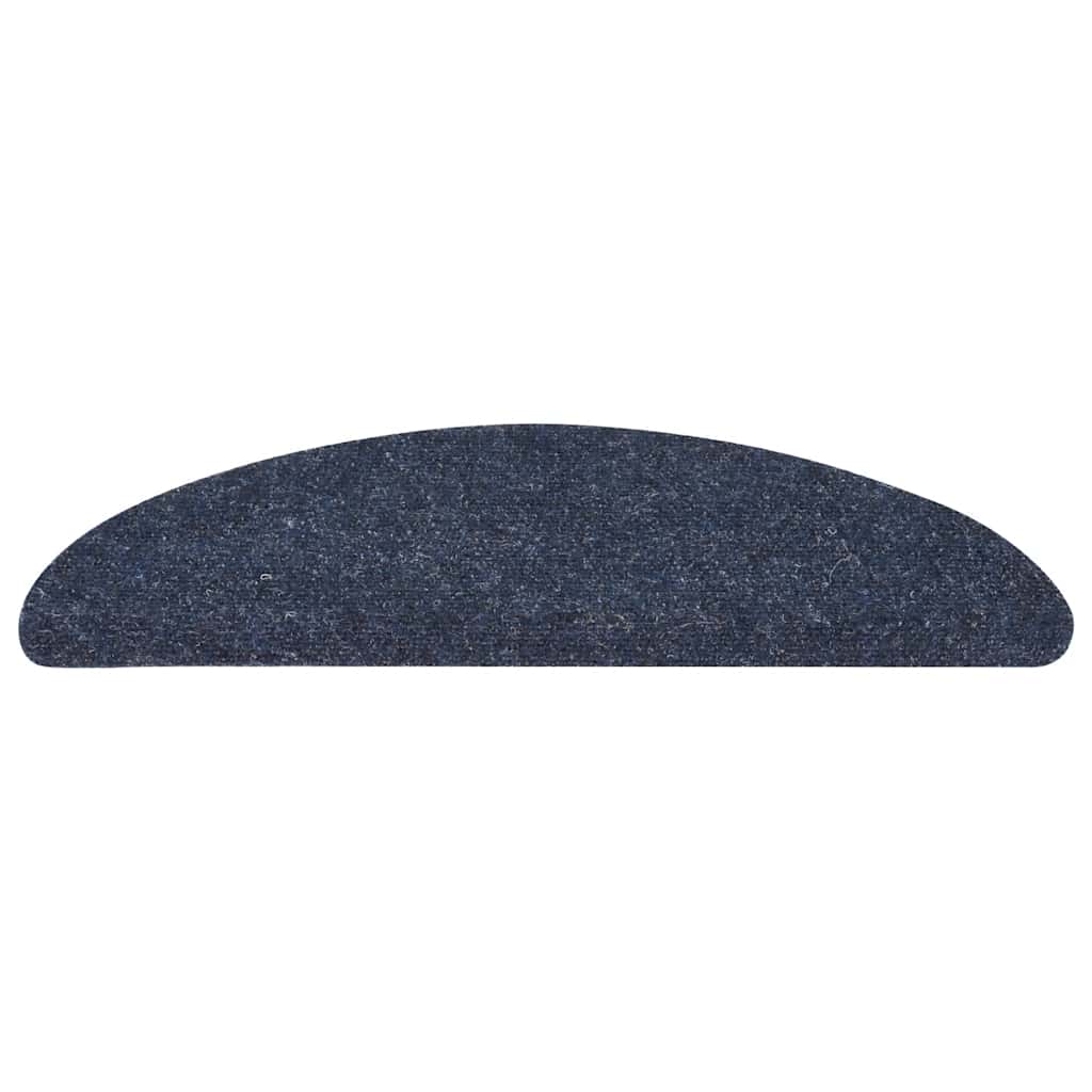 Vidaxl trapmatten zelfklevend 5 stuks 56x17x3 cm blauw halfrond