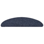 Vidaxl trapmatten zelfklevend 5 stuks 56x17x3 cm blauw halfrond