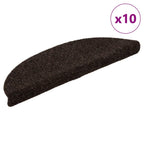 Vidaxl trapmatten zelfklevend 10 stuks 56x17x3 cm bruin halfrond