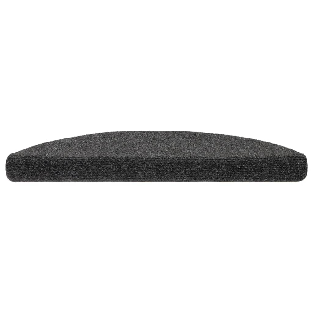 Vidaxl trapmatten zelfklevend 5 stuks 56x17x3 cm antraciet halfrond