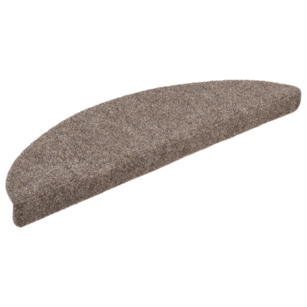 Vidaxl trapmatten zelfklevend 10 stuks 56x17x3 cm beige halfrond