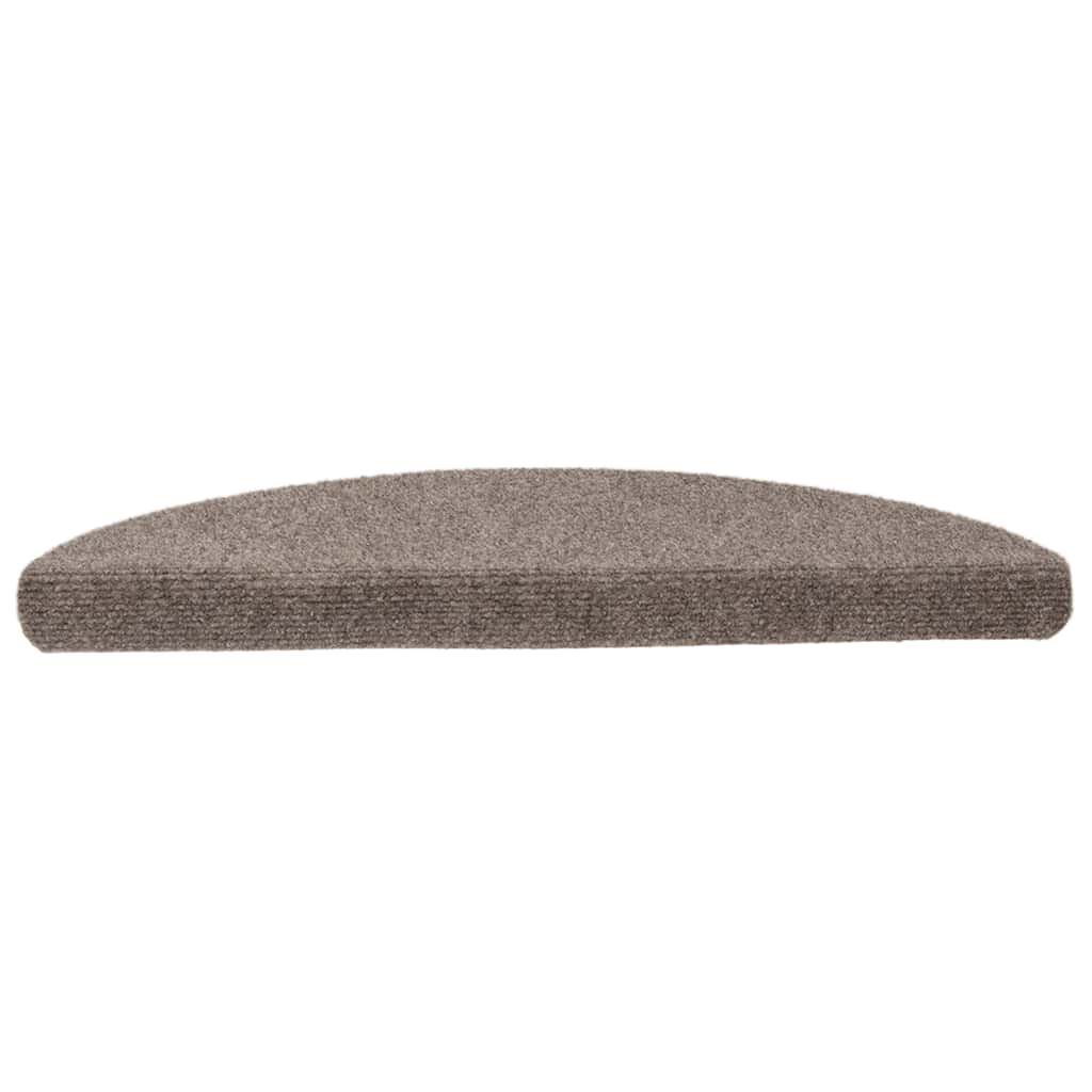 Vidaxl trapmatten zelfklevend 10 stuks 56x17x3 cm beige halfrond