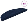 Vidaxl trapmatten zelfklevend 5 stuks 56x17x3 cm marineblauw halfrond