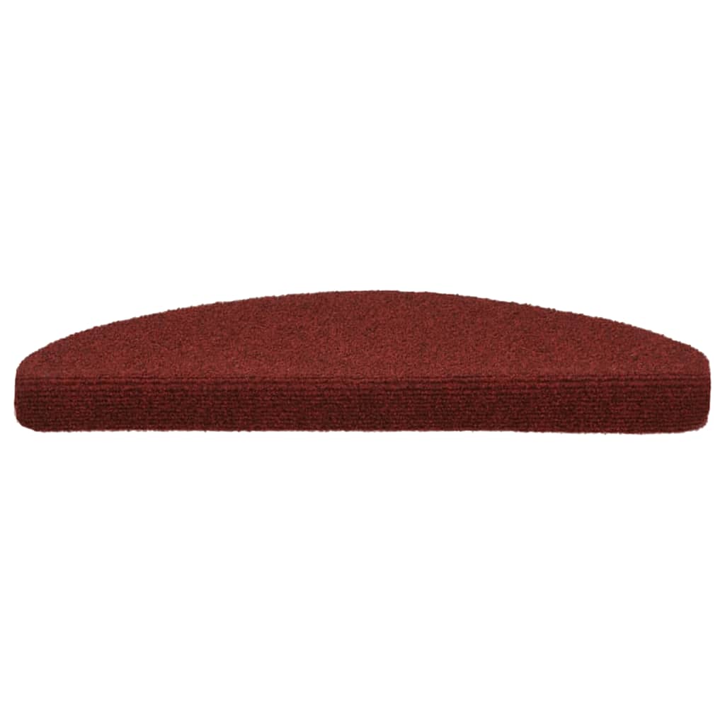 Vidaxl trapmatten zelfklevend 10 st 65x21x4 cm bordeaux rood halfrond groot