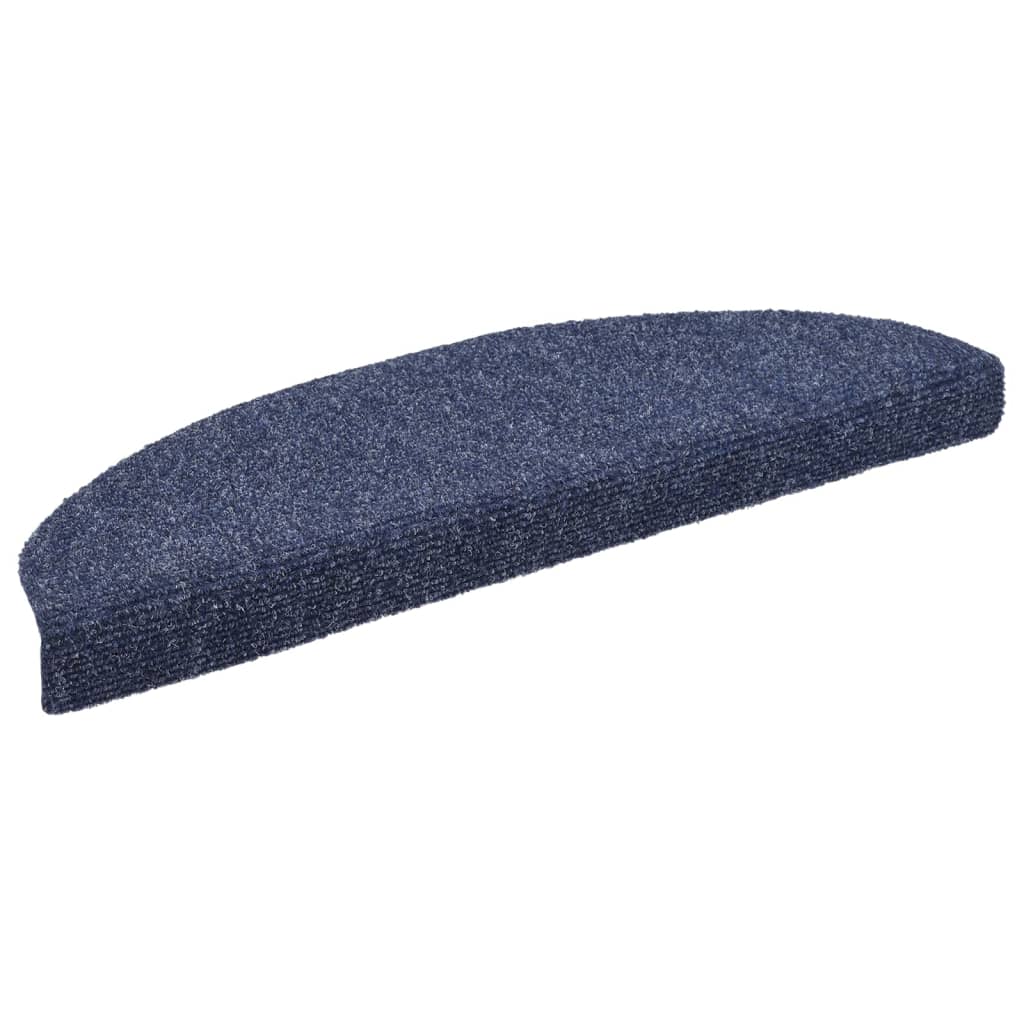 Vidaxl trapmatten zelfklevend 5 stuks 65x21x4 cm blauw halfrond groot
