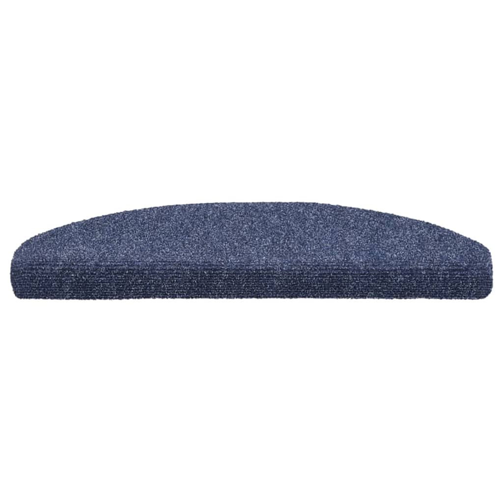 Vidaxl trapmatten zelfklevend 5 stuks 65x21x4 cm blauw halfrond groot