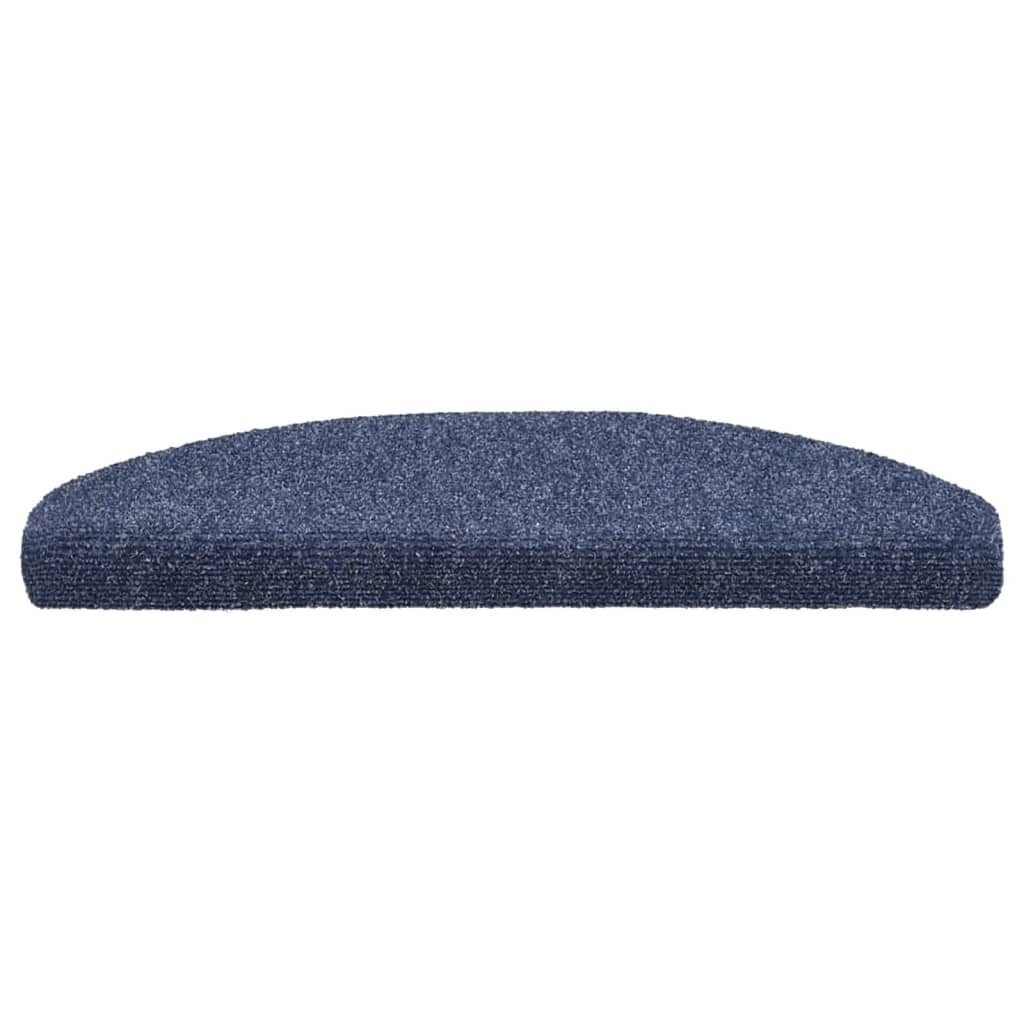 Vidaxl trapmatten zelfklevend 10 stuks 65x21x4 cm blauw halfrond groot