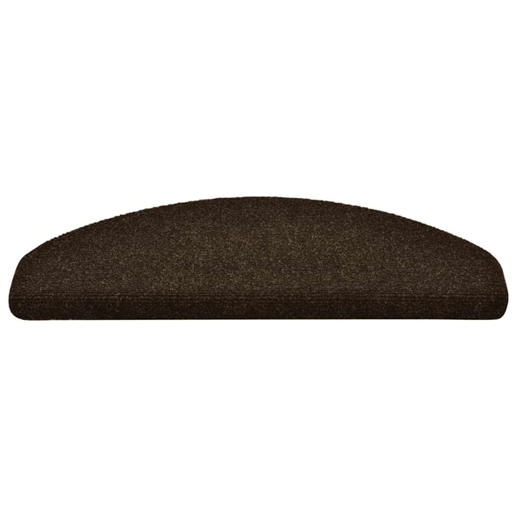 Vidaxl trapmatten zelfklevend 10 stuks 65x21x4 cm bruin halfrond groot