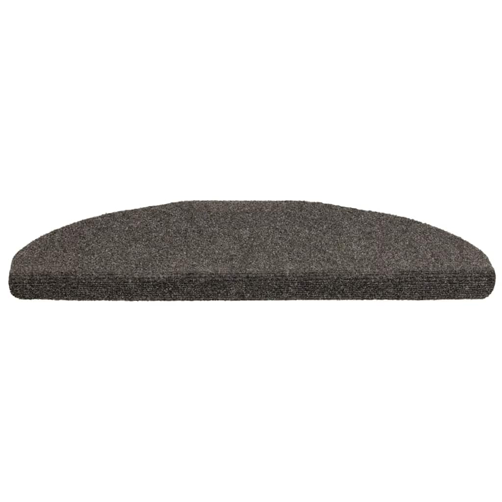 Vidaxl trapmatten zelfklevend 5 stuks 65x21x4 cm antraciet halfrond groot