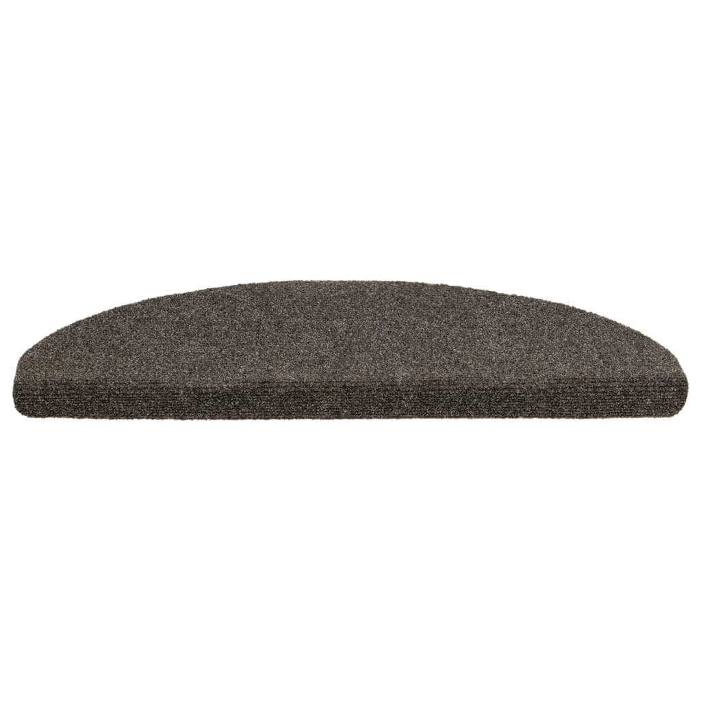 Vidaxl trapmatten zelfklevend 10 st 65x21x4 cm antraciet halfrond groot