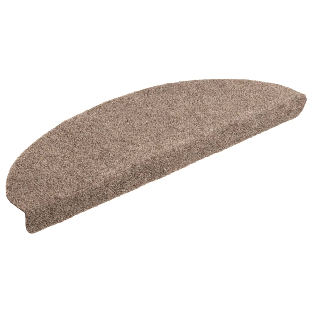 Vidaxl trapmatten zelfklevend 5 stuks 65x21x4 cm beige halfrond groot
