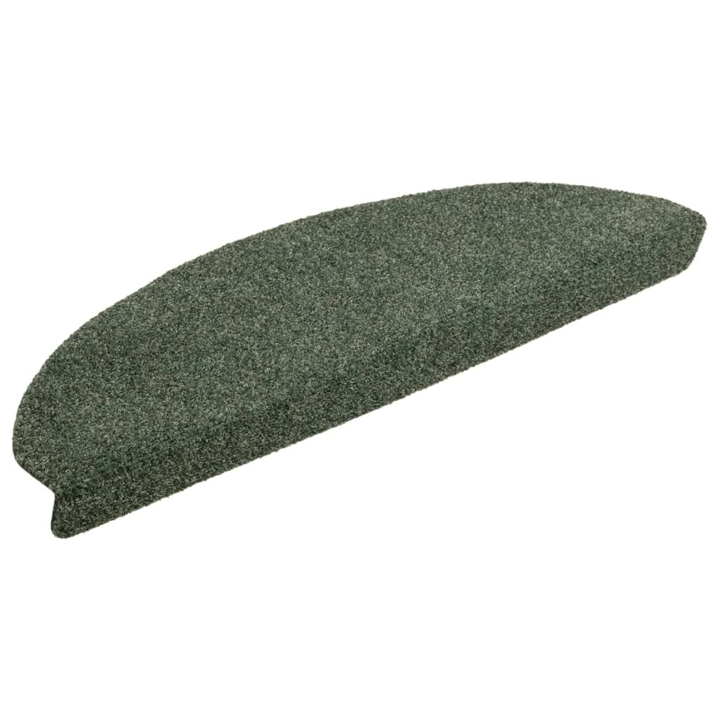 Vidaxl trapmatten zelfklevend 5 stuks 65x21x4 cm groen halfrond groot