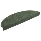 Vidaxl trapmatten zelfklevend 5 stuks 65x21x4 cm groen halfrond groot