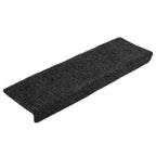 Vidaxl trapmatten zelfklevend 5 stuks 65x21x4 cm zwart rechthoekige rand