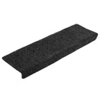 Vidaxl trapmatten zelfklevend 10 stuks 65x21x4 cm zwart rechthoekige rand