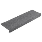 Vidaxl trapmatten zelfklevend 5 stuks 65x21x4 cm lichtgrijs rechthoekige rand