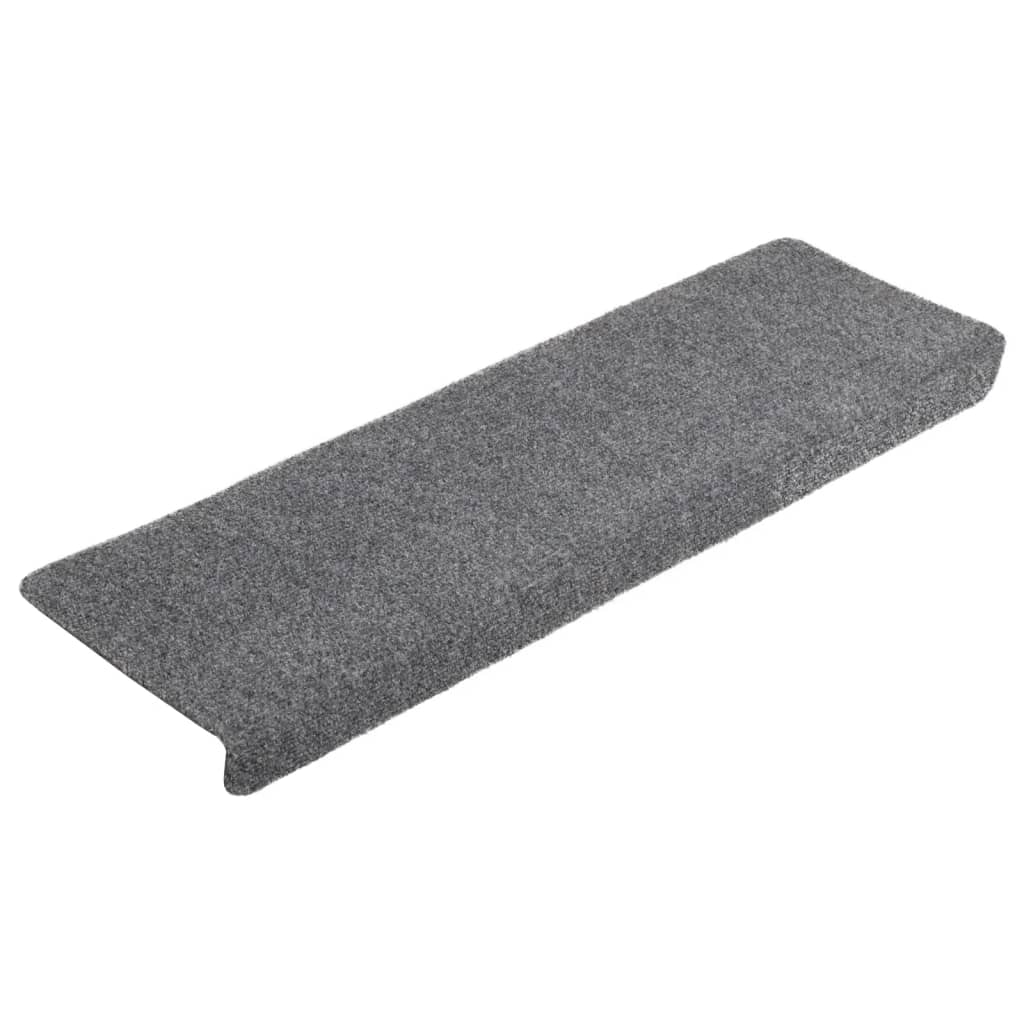 Vidaxl trapmatten zelfklevend 5 stuks 65x21x4 cm lichtgrijs rechthoekige rand