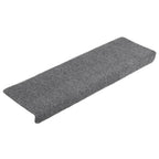 Vidaxl trapmatten zelfklevend 10 stuks 65x21x4 cm lichtgrijs met rechthoekige rand