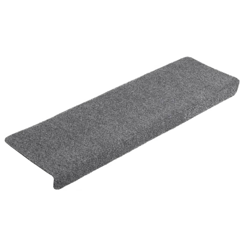 Vidaxl trapmatten zelfklevend 10 stuks 65x21x4 cm lichtgrijs met rechthoekige rand