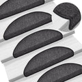 Vidaxl trapmatten 10 st 56x17x3 cm antraciet halfrond