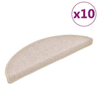 Vidaxl trapmatten 10 st 56x17x3 cm taupe halfrond
