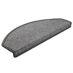 Vidaxl trapmatten 10 st 65x24x4 cm donkergrijs halfrond groot