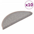 Vidaxl trapmatten 10 st 65x24x4 cm lichtbruin halfrond groot