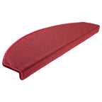 Vidaxl trapmatten 10 st 65x24x4 cm röd halfrond groot