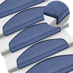 Vidaxl trapmatten 10 st 65x24x4 cm blauw halfrond groot