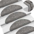 Vidaxl trapmatten 10 st 56x17x3 cm grijs halfrond