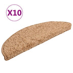 Vidaxl trapmatten 10 st 56x17x3 cm beige halfrond