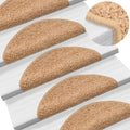 Vidaxl trapmatten 10 st 56x17x3 cm beige halfrond