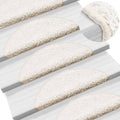 Vidaxl trapmatten 10 st 56x17x3 cm wit halfrond