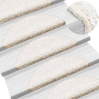 Vidaxl trapmatten 10 st 56x17x3 cm wit halfrond
