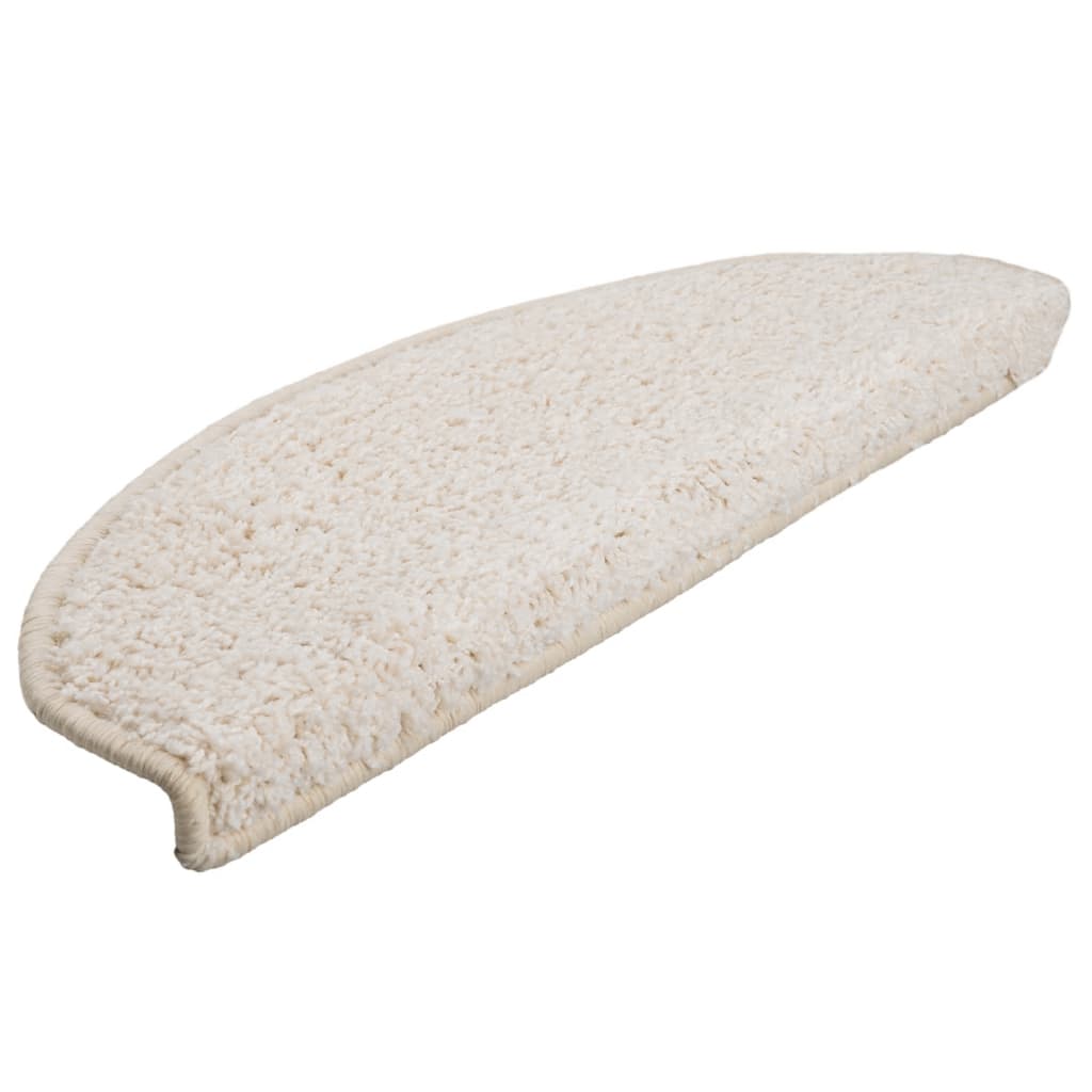 Vidaxl trapmatten 10 st 65x21x4 cm wit halfrond groot