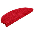 Vidaxl trapmatten 10 st 65x21x4 cm rood halfrond groot