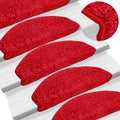 Vidaxl trapmatten 10 st 65x21x4 cm rood halfrond groot